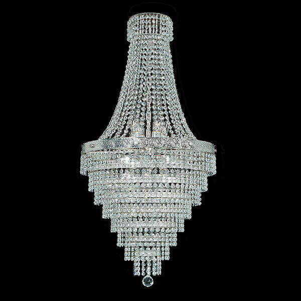 Crystal Chandelier tier 144/8 with  nickel bands