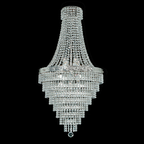 Crystal Chandelier tier 144/8 with  nickel bands