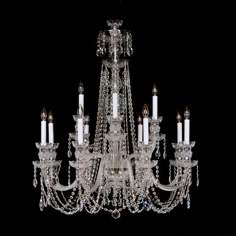 12 Light crystal chandelier 8+4 EXL