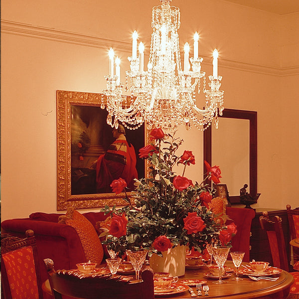 Crystal Chandelier 8+4 Medium in Dining Room