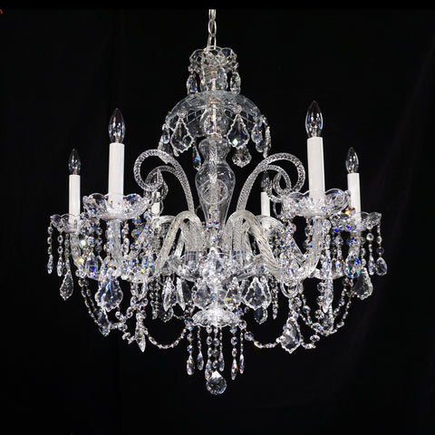 6 light, French style Crystal Chandelier Anadel