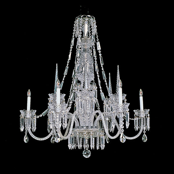 6 light and 6 spear Beauregard Chandelier Reproduction