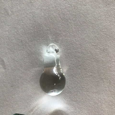 clear glass pear shape