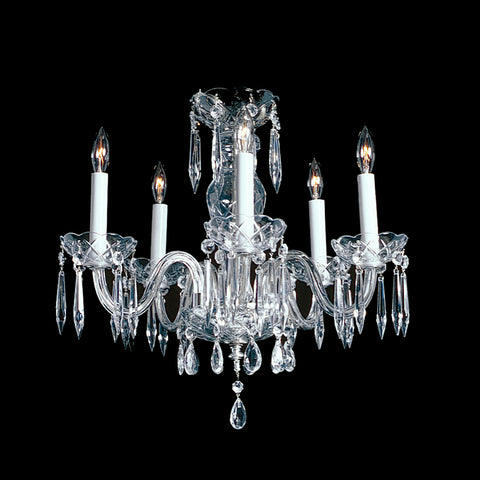 5 light, small Crystal Chandelier Mabel