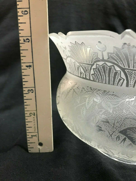 SSG3 Antique Victorian Glass Shade, 3-3/4" Fitter