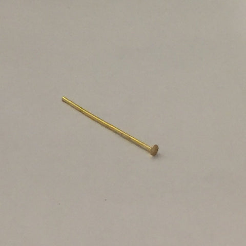 Head Pin - 1 - Brass - Pack of 100