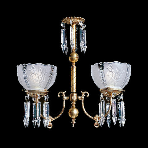 Victorian reproduction 2 light Jenny Chandelier