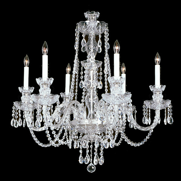 6-R-10 - 10 arm crystal chandelier