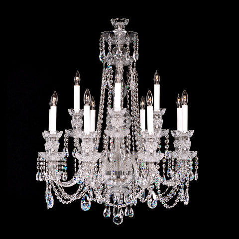 12 Light Crystal Chandelier 8+4 Medium