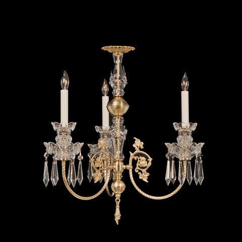 Brass and Crystal Chandelier Chelsea