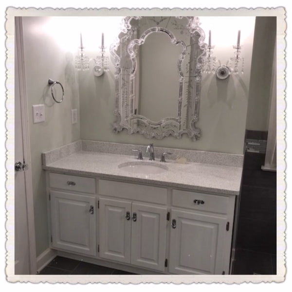 Crystal Sconce over bathroom vanity