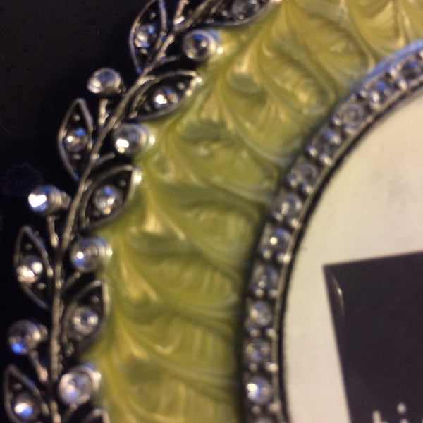 Round Crystal Accented Picture Frame