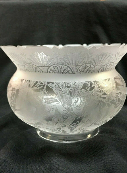 SSG2 Antique Victorian Glass Shade, 4" Fitter