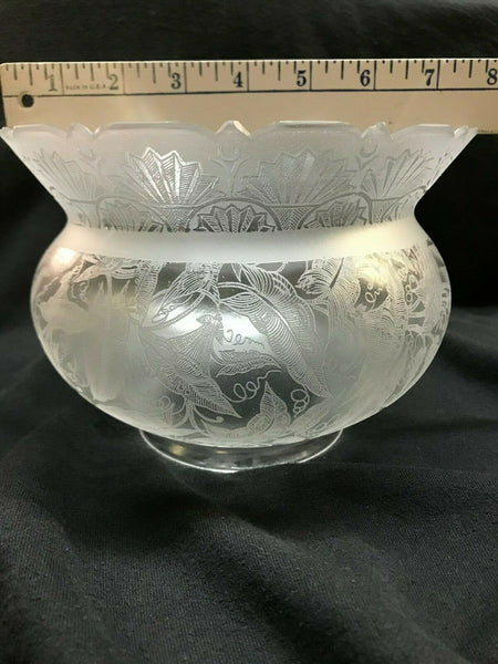 SSG2 Antique Victorian Glass Shade, 4" Fitter