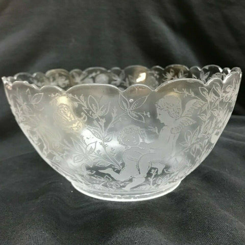 SSG5 Antique Victorian Glass Shade, 4" Fitter