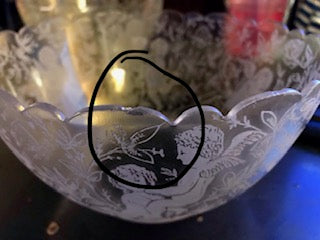 SSG6 Antique Victorian Glass Shade, 4" Fitter