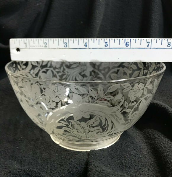 SSG8 Antique Victorian Glass Shade, 4" Fitter