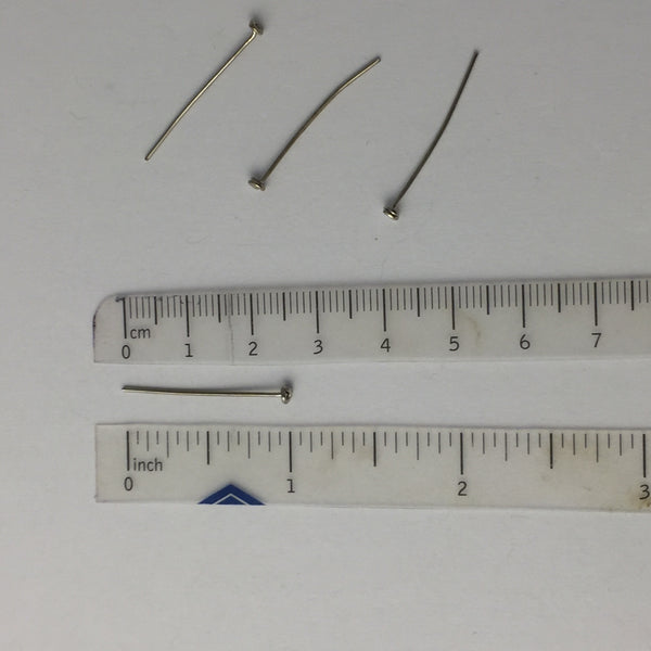 Head Pin - 1" - Chrome - Pack of 100