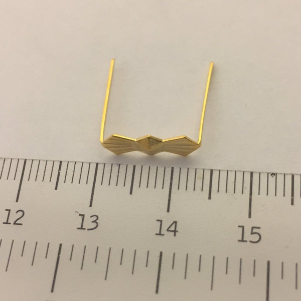 Bowtie Clip #1 - 13mm - Gold - Long Legs