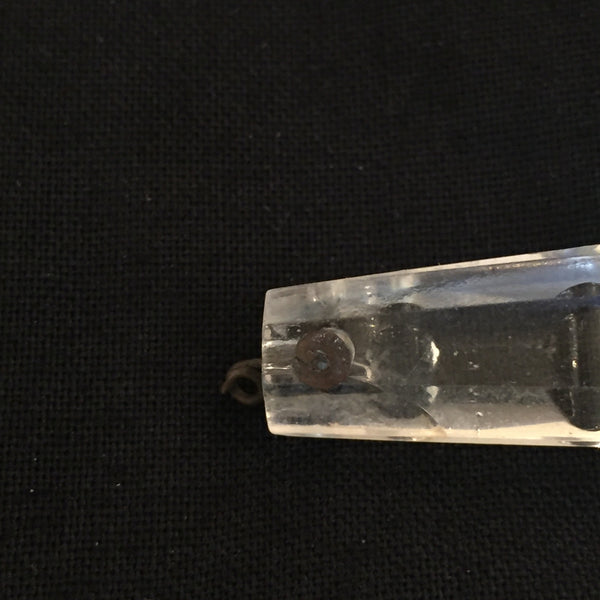 Top hole of fancy cut prism.