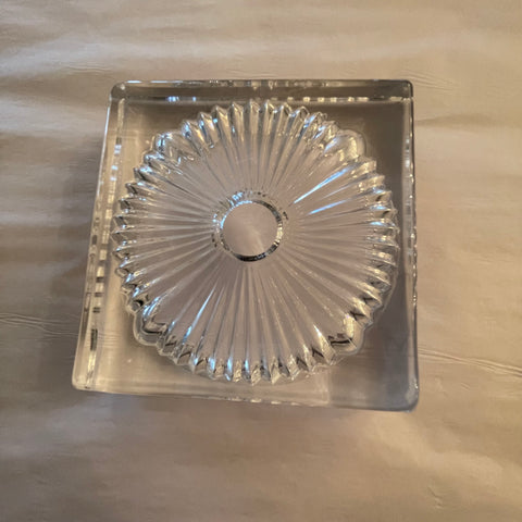 Ribbed glass lamp base - glass base for lamps