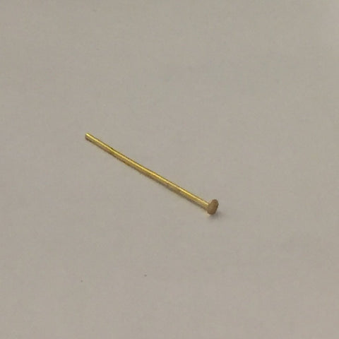 Head Pin - 1  - Brass - Pack of 100