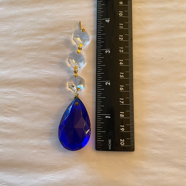 Blue, 1.5" Almond with Octagons - Set