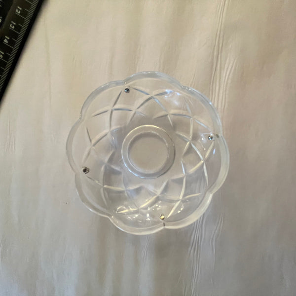 3" Pressed Bobeche, 4 Pin