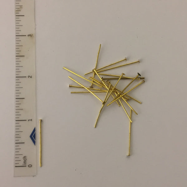 Head Pin - 1  - Brass - Pack of 100