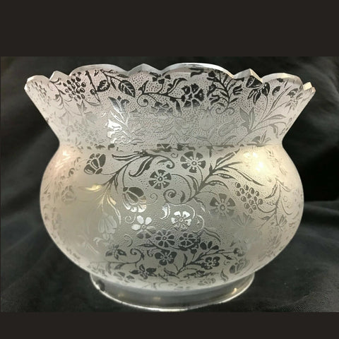 SSG4 Antique Victorian Glass Shade, 5" Fitter